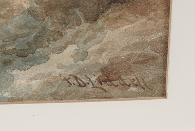 Lot 49 - John Davison Liddell - Tynemouth Cliffs, A Misty Morning | watercolour