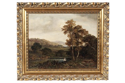 Lot 124 - 19th Century British School - An Angler on the Banks of a River | oil