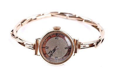 Lot 25A - A 9ct yellow gold cased cocktail wristwatch