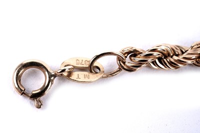 Lot 65 - A 9ct yellow gold twist link chain necklace
