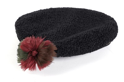 Lot 81 - Royal Tank Regiment Officers No.1 dress astrakhan beret