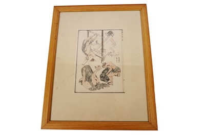 Lot 206 - After Katsushika Hokusai: ten ukiyo-e woodblock prints from the Hokusai Manga series