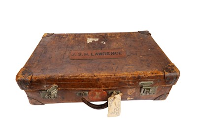 Lot 936 - Military interest: an early 20th Century leather suitcase