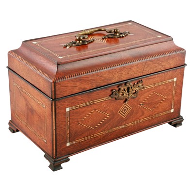 Lot 412 - A George III mahogany tea caddy