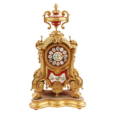 Lot 284 - Japy Freres: a 19th Century French gilt metal mantel clock