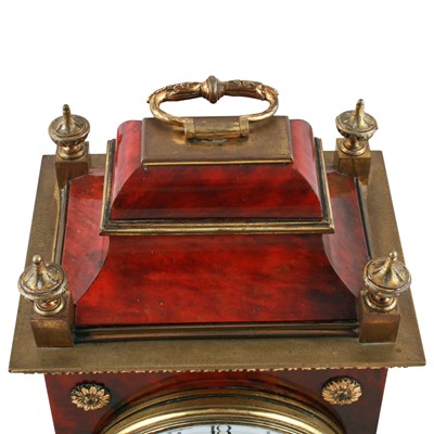 Lot 285 - Samuel Marti: a French tortoiseshell and gilt brass mounted mantel clock