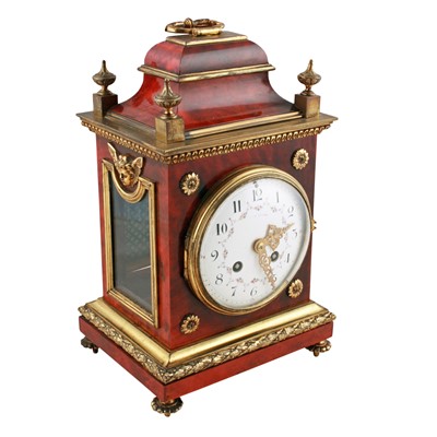 Lot 285 - Samuel Marti: a French tortoiseshell and gilt brass mounted mantel clock