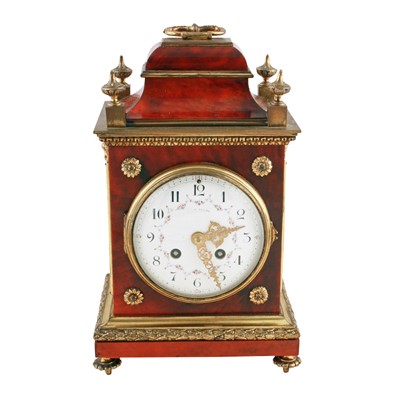 Lot 285 - Samuel Marti: a French tortoiseshell and gilt brass mounted mantel clock