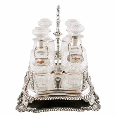 Lot 245 - A Victorian silver plated decanter stand by Boardman & Glossop of Sheffield