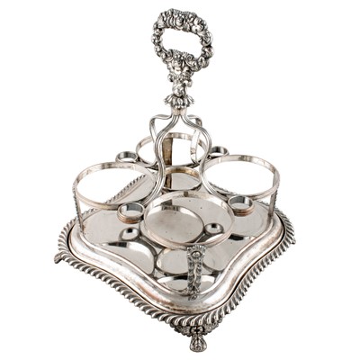 Lot 245 - A Victorian silver plated decanter stand by Boardman & Glossop of Sheffield