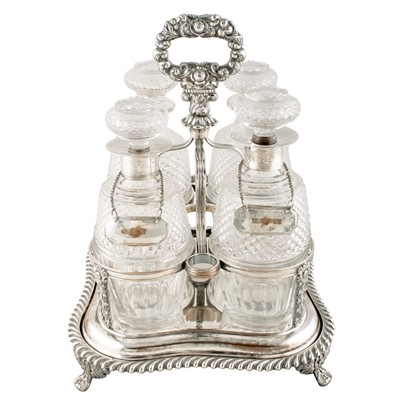 Lot 245 - A Victorian silver plated decanter stand by Boardman & Glossop of Sheffield