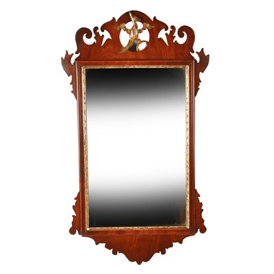 Lot 380 - A George III mahogany wall mirror