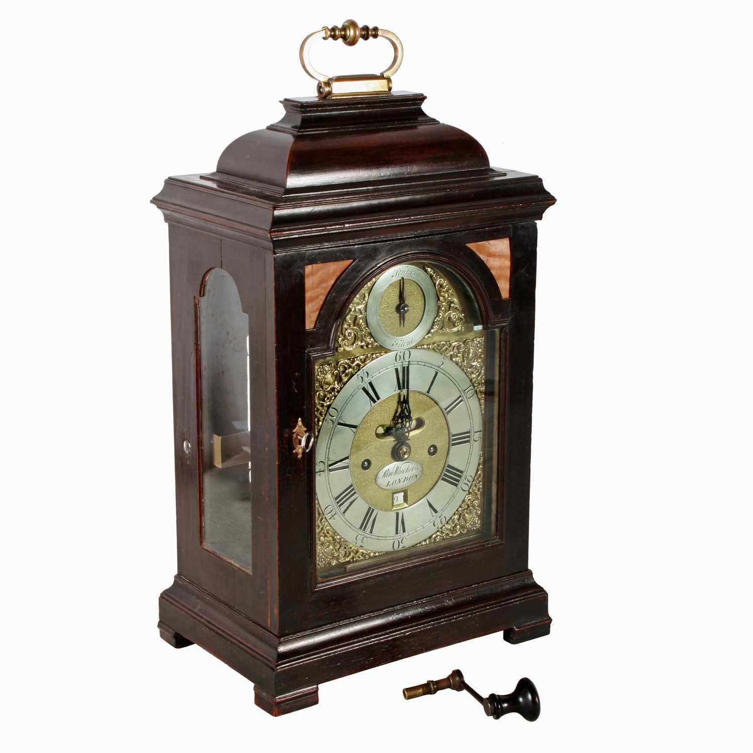 Lot 1360 - Samuel Whichcote, London: a mid-18th Century ebonised bracket clock