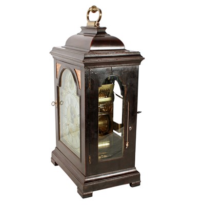 Lot 1360 - Samuel Whichcote, London: a mid-18th Century ebonised bracket clock