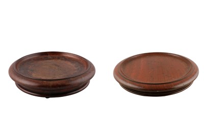 Lot 325 - Two 19th Century mahogany table coasters