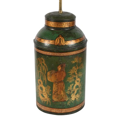 Lot 299 - A mid-19th Century tea tin/lamp