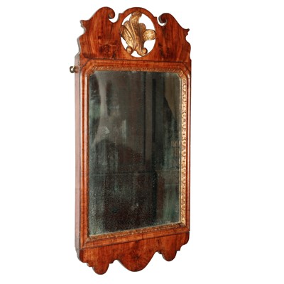 Lot 328 - A George I walnut framed wall mirror