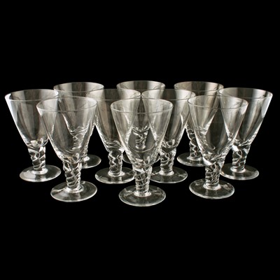 Lot 96 - A set of ten wine glasses by Goode & Co Ltd