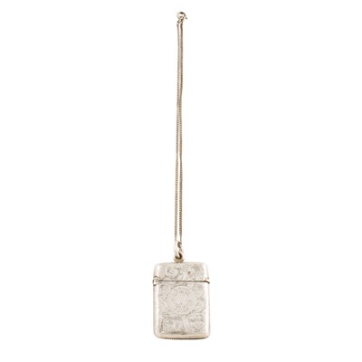 Lot 209 - A Victorian silver vesta case by Mitchell Bosley & Co