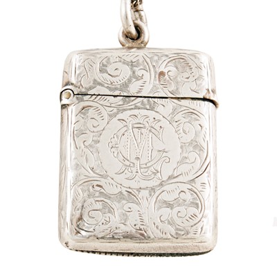 Lot 209 - A Victorian silver vesta case by Mitchell Bosley & Co