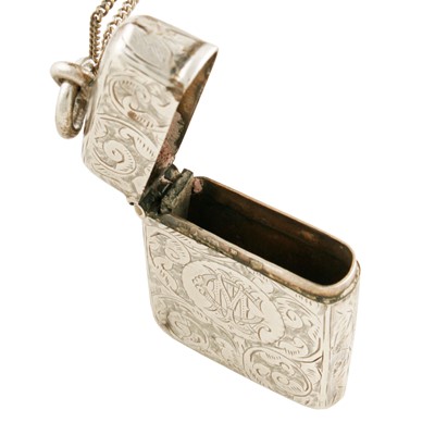Lot 209 - A Victorian silver vesta case by Mitchell Bosley & Co