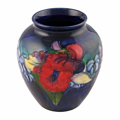 Lot 37 - A Walter Moorcroft 'Orchid' pattern vase