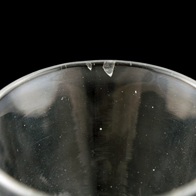 Lot 70 - Two George III wine glasses with facetted stems