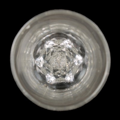 Lot 70 - Two George III wine glasses with facetted stems