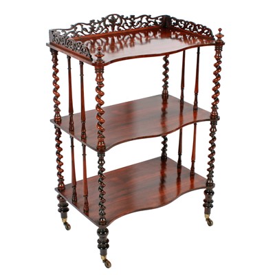 Lot 451 - A Victorian rosewood whatnot