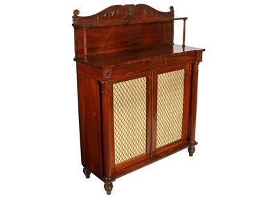 Lot 472 - A Regency rosewood two-door chiffonier