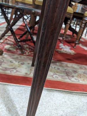 Lot 473 - A fine George III mahogany serpentine side table in the Hepplewhite style