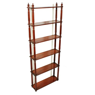 Lot 479 - A set of tall Victorian mahogany wall hanging shelves