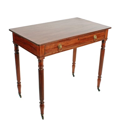 Lot 488 - A George III mahogany single side or library table in the style of Gillows