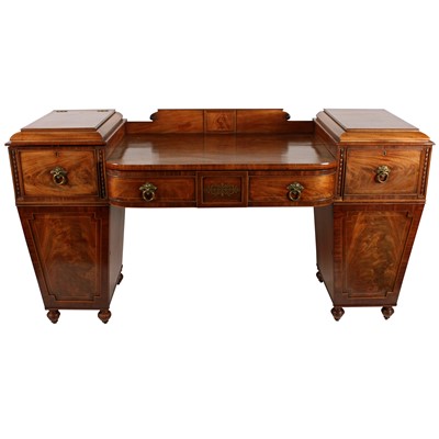 Lot 490 - A Regency mahogany pedestal sideboard