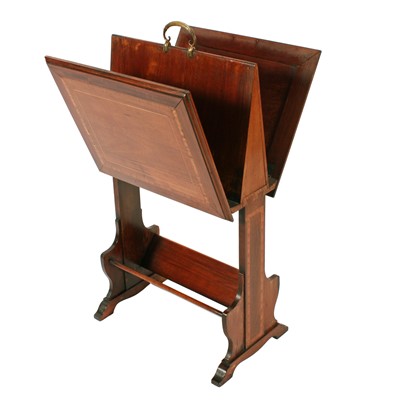 Lot 495 - An Edwardian mahogany portfolio and bookstand