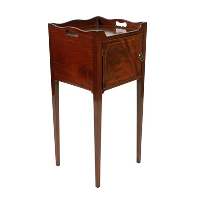 Lot 501 - A George III mahogany bedside cabinet