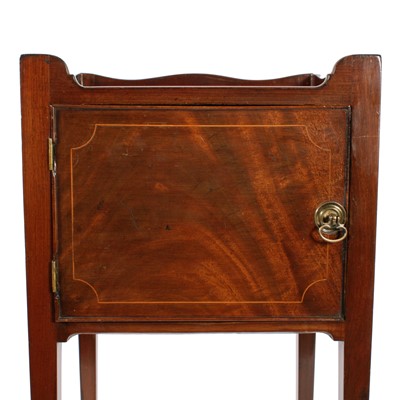 Lot 501 - A George III mahogany bedside cabinet