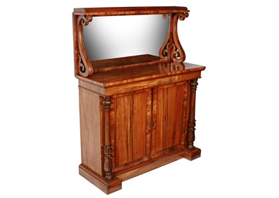 Lot 512 - A William IV goncalo alves (zebrawood) mirror-backed chiffonier