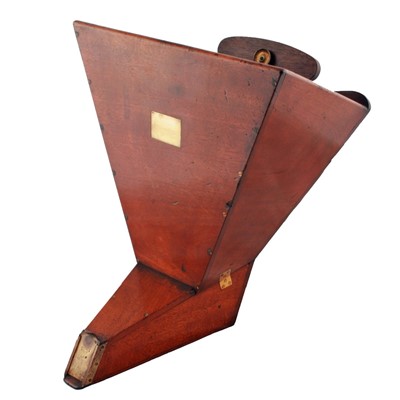 Lot 178 - A Victorian mahogany triangular-shaped dispenser or hopper