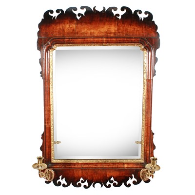 Lot 353 - A George I walnut wall mirror