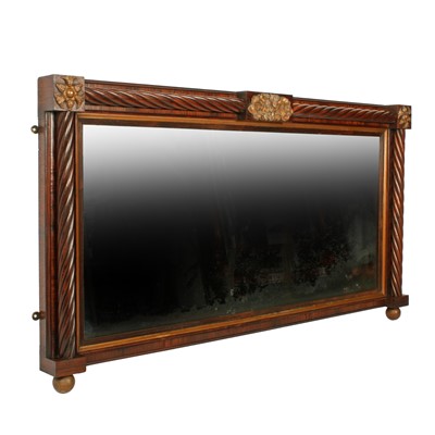 Lot 355 - A Regency rosewood overmantel wall mirror