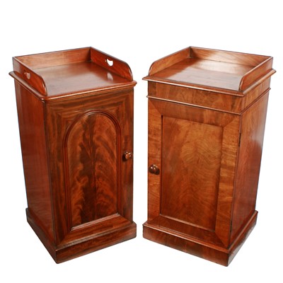 Lot 535 - Two similar mid-19th Century mahogany bedside cabinets