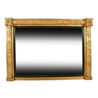 Lot 356 - An ornate William IV giltwood and gesso overmantel mirror