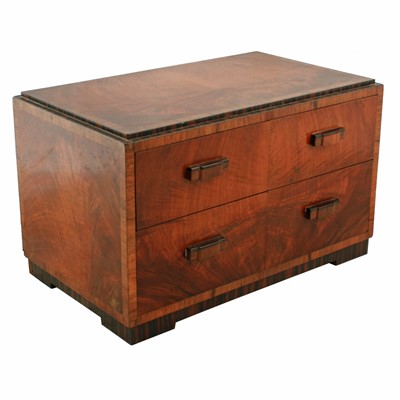 Lot 446 - An Art Deco miniature mahogany chest of drawers