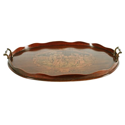 Lot 359 - A decorative Victorian inlaid mahogany two-handled tray