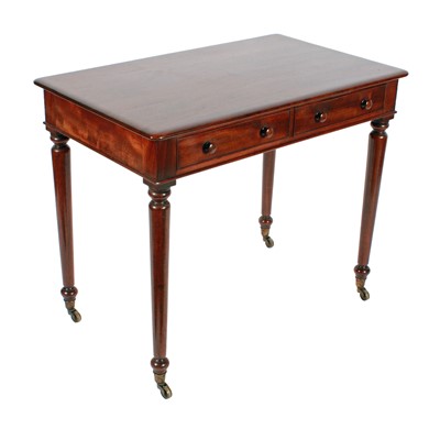 Lot 543 - A Victorian mahogany two-drawer side table