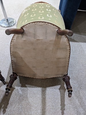 Lot 548 - A pair of late Georgian mahogany library armchairs