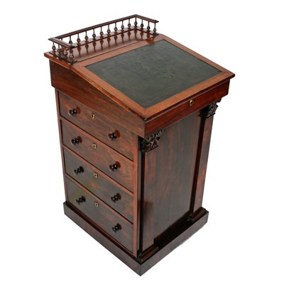 Lot 559 - A George IV rosewood Davenport desk