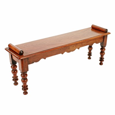 Lot 645 - A mid-19th Century mahogany window seat or bench