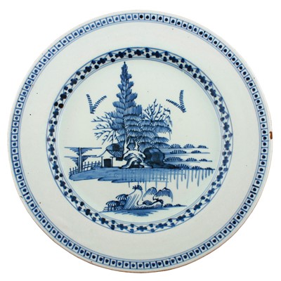 Lot 61 - An early 19th Century Dutch Delft blue and white charger